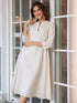 Off White Pure Cotton Schiffli A-line Dress
